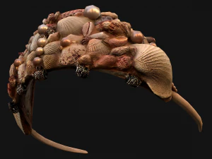 Crown Seashell Tiara Sea Princess Ocean Queen Headdress 3D Model