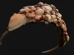 Barbie Crown Seashell Tiara Modello 3D