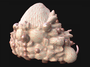 Barbie Crown Seashell Tiara Modello 3D