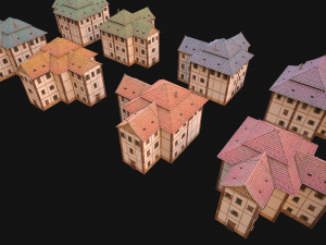 Medieval 3-Storey Town House 3D Model