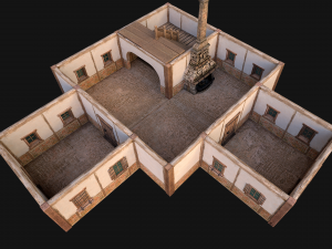 Medieval 3-Storey Town House 3D Model