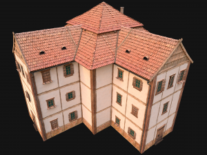 Medieval 3-Storey Town House 3D Model