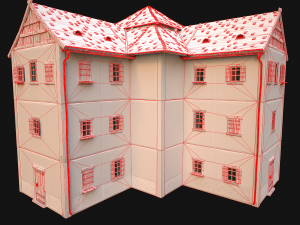 Medieval 3-Storey Town House 3D Model