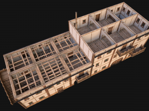 Medieval European Brick House 3D Model