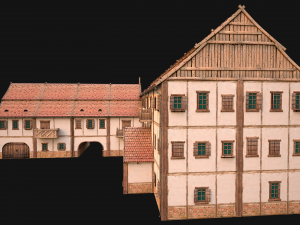Medieval Large Town House 3 Floors Modelo 3D