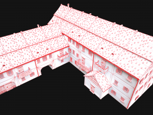 Medieval Large Town House 3 Floors Modelo 3D