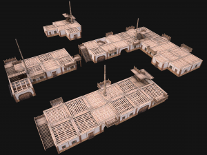 Medieval Town Building Pack 5 Models 3D 模型