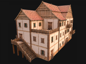 Medieval Town Building Pack 5 Models 3D 模型