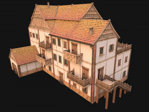 Medieval Town Building Pack 5 Models 3D 模型