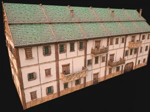 Medieval Town Building Pack 5 Models 3D Model