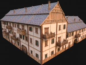 Medieval Town Building Pack 5 Models 3D 模型