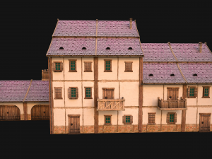 Medieval Town Building Pack 5 Models 3D 模型