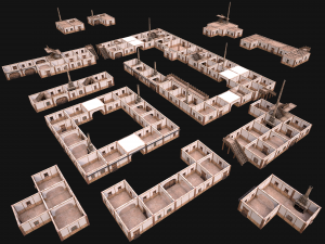 Medieval Town House City Pack 15 Buildings 3D Модель