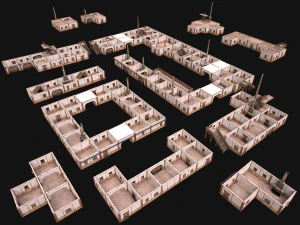 Medieval Town House City Pack 15 Buildings 3D Model