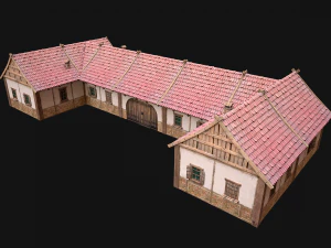 Medieval Town House City Pack 15 Buildings 3D Model