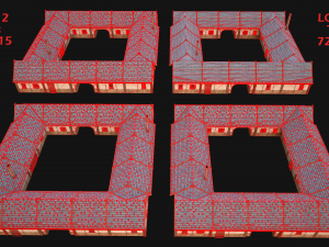 Medieval Town House City Pack 15 Buildings 3D Модель