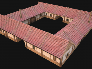 Medieval Town House City Pack 15 Buildings 3D Модель