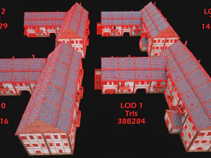 Medieval Town House City Pack 15 Buildings 3D Model