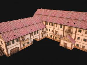 Medieval Town House City Pack 15 Buildings 3D Model