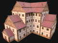 Medieval High Rise House 4 Floors 3D Модель