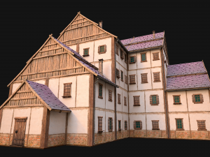 Medieval High Rise House 4 Floors 3D 모델