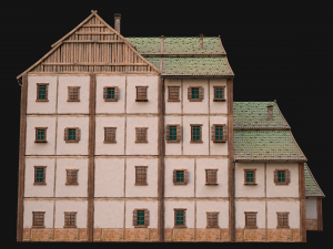 Medieval High Rise House 4 Floors 3D 모델