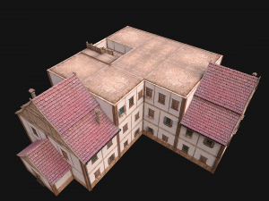 Medieval High Rise House 4 Floors 3D 모델