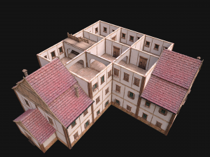 Medieval High Rise House 4 Floors 3D 모델