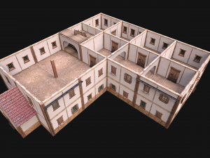 Medieval High Rise House 4 Floors 3D 모델