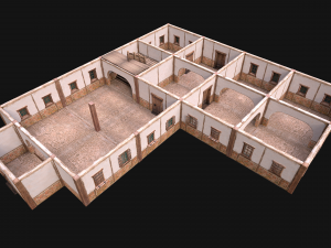 Medieval High Rise House 4 Floors 3D 모델