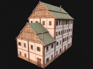 Medieval High Rise House 4 Floors 3D 모델