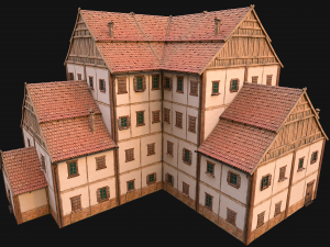 Medieval High Rise House 4 Floors 3D 모델