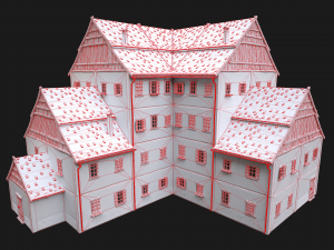 Medieval High Rise House 4 Floors 3D 모델