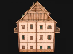 Medieval House Cottage Skyscraper 3D Model