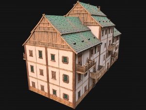 Medieval House Cottage Skyscraper 3D 模型