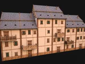 Medieval House Cottage Skyscraper 3D Model