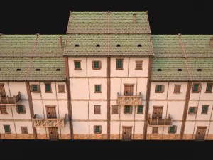 Medieval House Cottage Skyscraper 3D Model