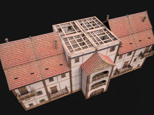 Medieval House Cottage Skyscraper 3D Model
