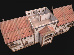Medieval House Cottage Skyscraper 3D Model