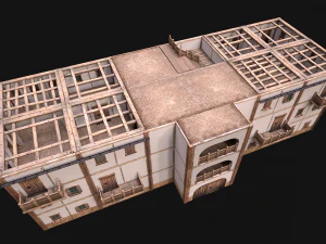 Medieval House Cottage Skyscraper 3D Model