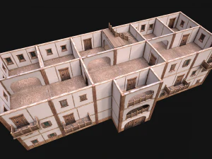 Medieval House Cottage Skyscraper 3D Model