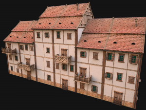 Medieval House Cottage Skyscraper 3D 模型