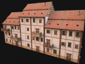 Medieval House Cottage Skyscraper 3D Model