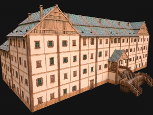Medieval Building Town School University Academy 3Dモデル