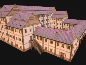 Medieval Building Town School University Academy 3Dモデル