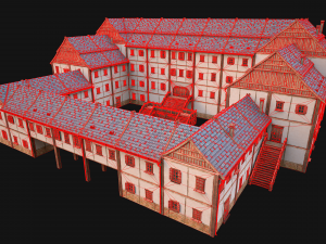 Medieval Building Town School University Academy 3Dモデル