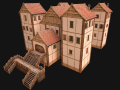 Medieval City Building Barracks Fortress 3D Модель