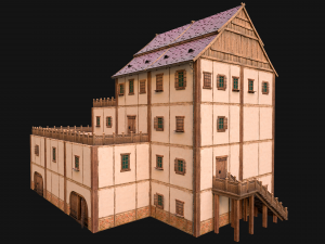 Set of Medieval City High-Rise Buildings 3D Модель