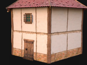 Medieval Lighthouse Tower with Interior 3D Model