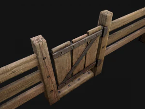 Fence Farm Wooden Constructor 3D Model